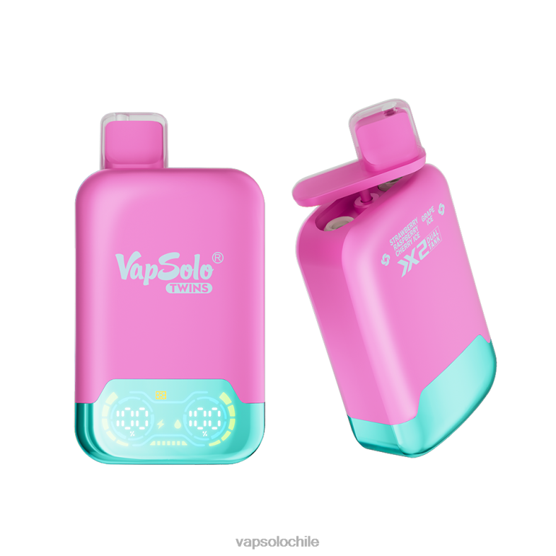 VapSolo Chile - helado de fresa, frambuesa, cereza y uva VapSolo TWINS vaporizador desechable 2H60633